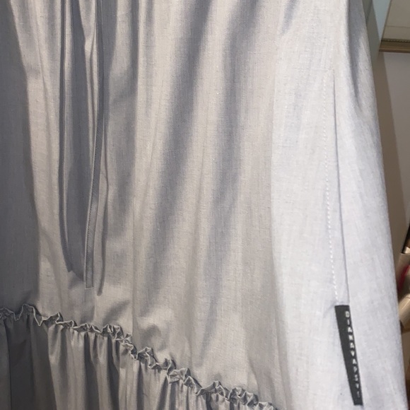 OZ02?Diana Vapsve designer size medium large dress color gray ruffles - Picture 6 of 8